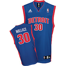 blue Rasheed Wallace Road Pistons #30 Jersey