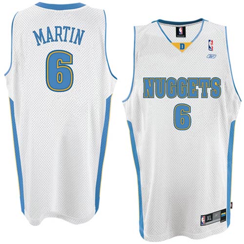 #6 Kenyon Martin white Denver Nuggets Adidas NBA Swingman jersey