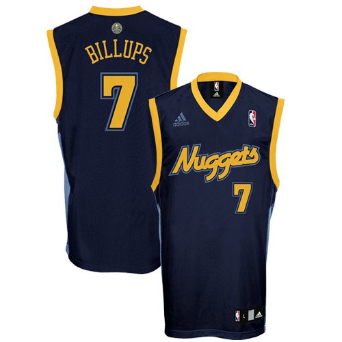 Denver Nuggets #7 C.Billupsn Adidas NBA jersey in Navy Blue