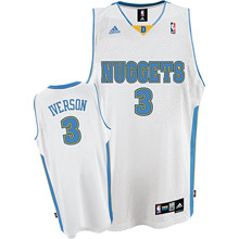 Nuggets #3 Allen Iverson Home white Swingman NBA Jersey