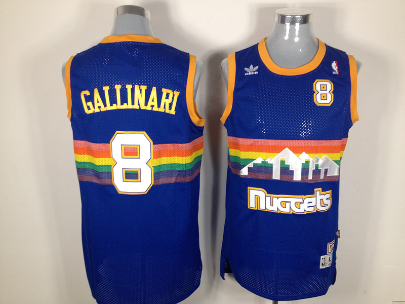 #8 Gallinari blue Denver Nuggets NBA Soul Swingman Throwback jersey