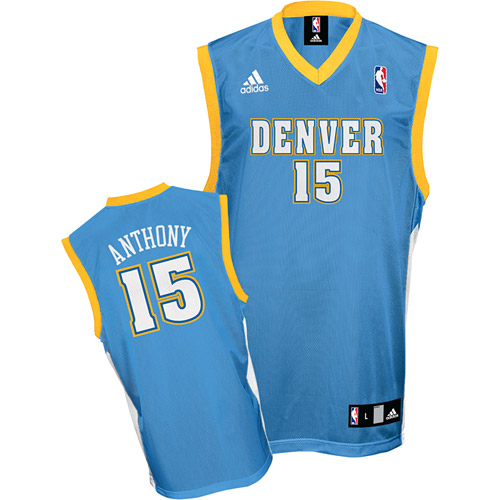 Carmelo Anthony Road Navy Blue Nuggets Jersey