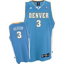 Denver Nuggets #3 Allen Iverson Road Navy NBA Swingman jersey