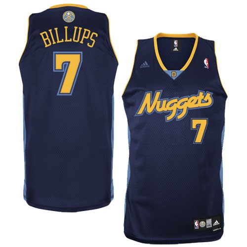 C.Billupsn Navy Blue jersey, Denver Nuggets #7 Adidas NBA Swingman jersey