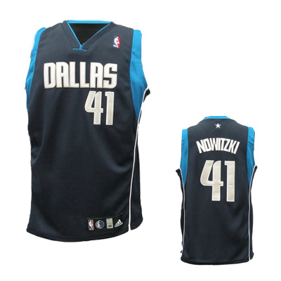 Dallas Mavericks #41 Dirk Nowitzki NBA jersey in dark blue