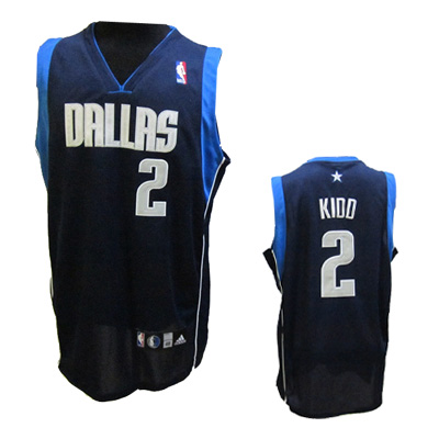 Jason Kidd Jersey: NBA #2 Dallas Mavericks Jersey in Dark Blue