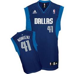 Dallas Mavericks #41 Dirk Nowitzki Road blue Adidas NBA jersey