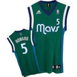 Adidas NBA #5 Green Josh Howard Alternate Dallas Mavericks jersey