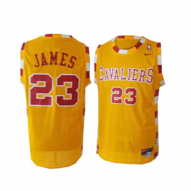 James Jersey Yellow #23 NBA Cleveland Cavaliers Jersey