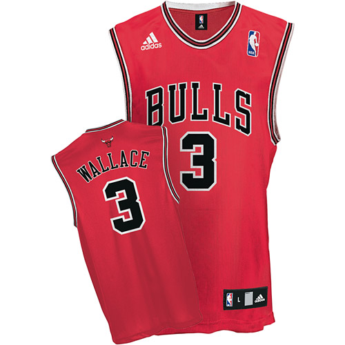 Chicago Bulls #3 Ben Wallace Road Jersey in Red