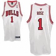 #1 Derek Rose Home White Chicago Bulls Swingman Jersey