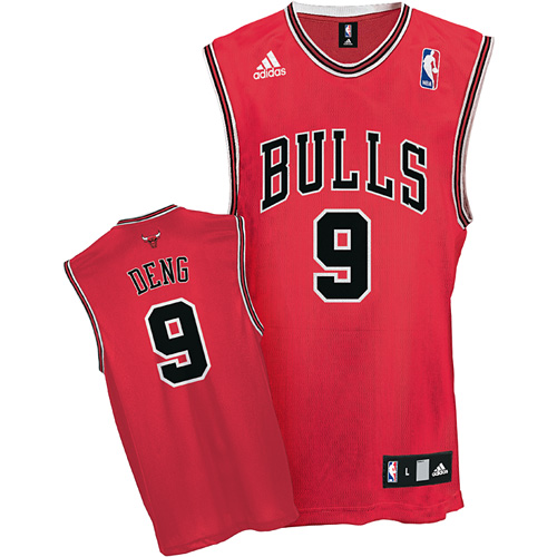 Red Luol Deng Road NBA Chicago Bulls #9 Jersey