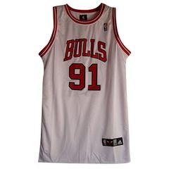 White Rodman Jersey, NBA Chicago Bulls #91 Jersey