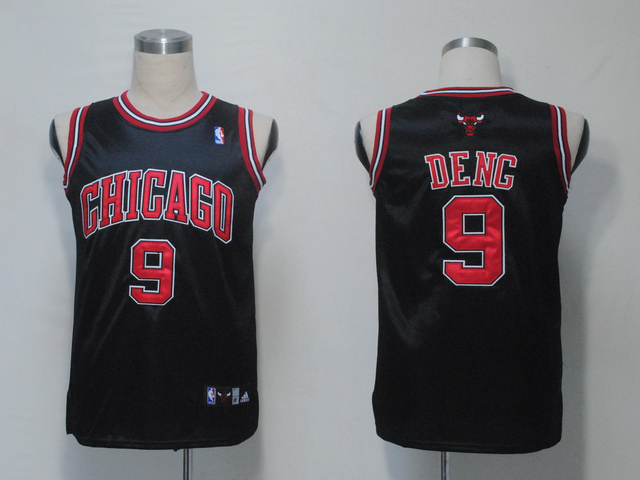 #9 black Deng NBA Chicago Bulls Jersey