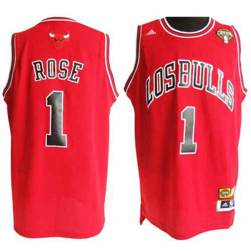 Red Derrick Rose Jersey, Chicago Bulls #1 Latin Nights Jersey