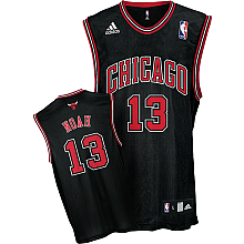 #13 Joakim Noah Alternate Black Chicago Bulls Jersey