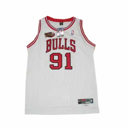 Rodman Jersey White #91 NBA Chicago Bulls Jersey