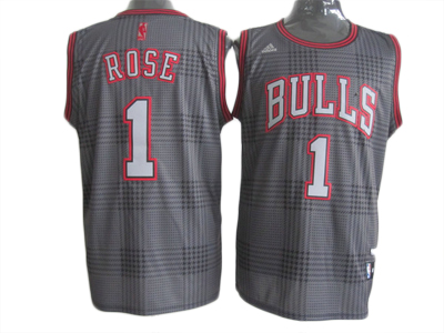 black Rose Jersey, Chicago Bulls #1 grid Jersey