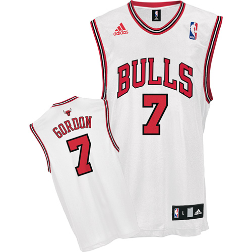 #7 White Ben Gordon Home Chicago Bulls Jersey