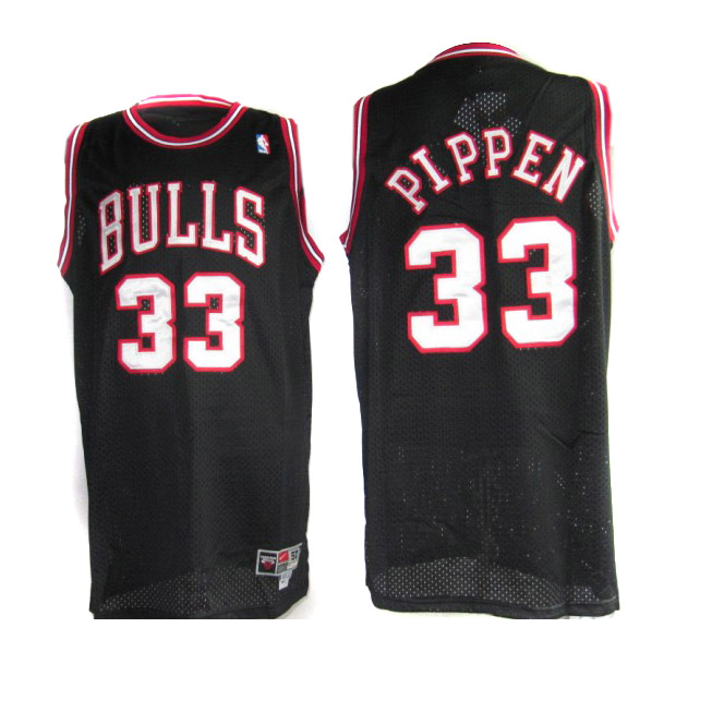 #33 Black Pippen NBA Chicago Bulls Jersey