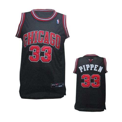 Pippen Jersey Black #33 NBA Chicago Bulls Jersey