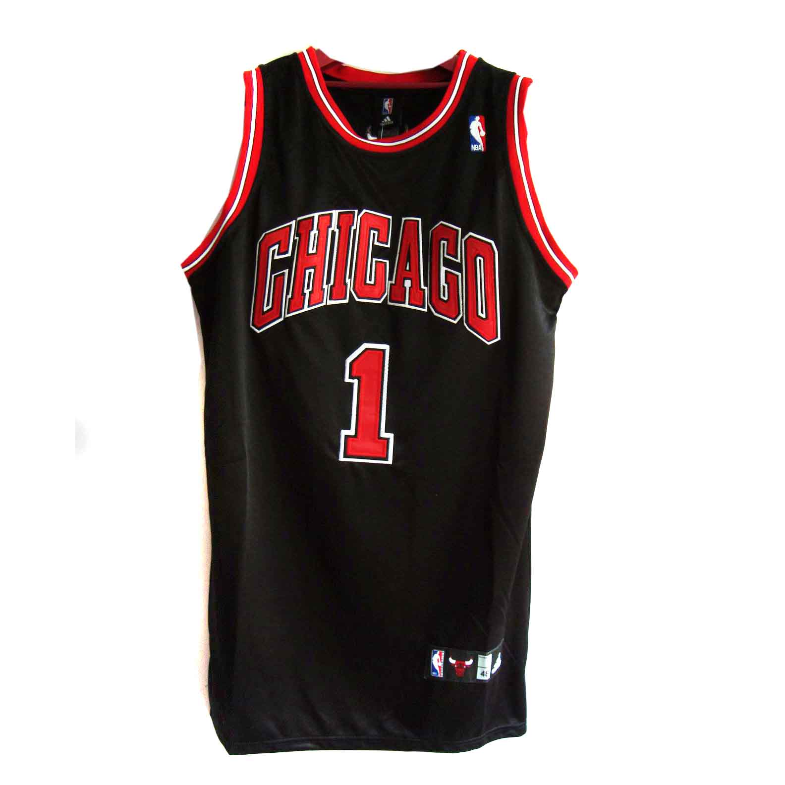 Bulls #1 Derek Rose Road Black Swingman NBA Jersey