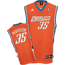 Orange Adam Morrison Road Jersey, Charlotte Bobcats #35 Swingman Jersey