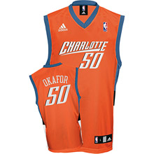 Orange Emeka Okafor Road Swingman NBA Charlotte Bobcats #50 Jersey