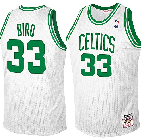 Boston Celtics #33 Larry Bird 1991-1992 Hardwood Classics M&N NBA jersey in Black 