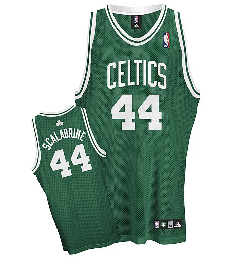 Green  Brian Scalabrine jersey, Boston Celtics #44 NBA jersey