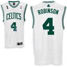 White  Nate Robinson Champion Patch Replithentic Stitched NBA Boston Celtics #4 Jersey