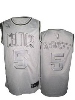 Grey  Kevin Garnett Celtics #5 Jersey