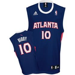 Mike Bibby Road Jersey: Atlanta Hawks #10 NBA Jersey in Dark Blue