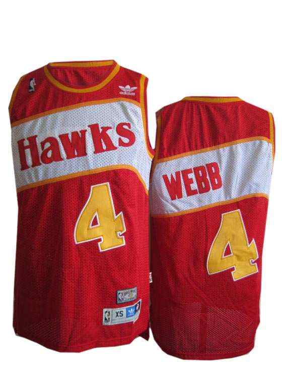 Atlanta Hawks #4 Webb NBA jersey in Red