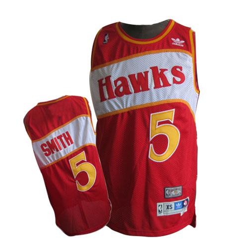 Hawks #5 Smith Red NBA Jersey