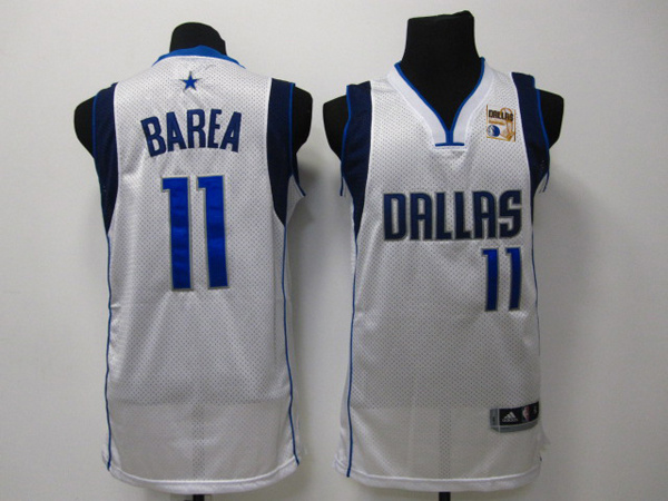 Dallas Mavericks #11 Barea White 2011 Champion patch jersey