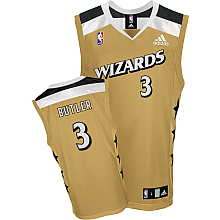 Washington Wizards #3 Caron Butler Alternate Yellow Adidas NBA jersey