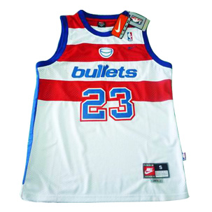 Washington Bullets #23 Michael Jordan White Nike Logo Swingman Home NBA jersey