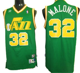 Swingman NBA #32 GREEN Karl MALONE Utah Jazz jersey