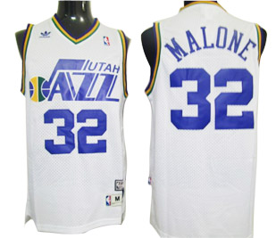 Utah Jazz #32 MALONE White Swingman NBA jersey