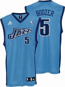 Light Blue Carlos Boozer NBA Utah Jazz #5 Jersey