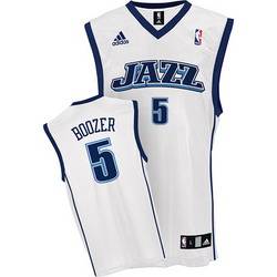White Carlos Boozer Home jersey, Utah Jazz #5 NBA jersey