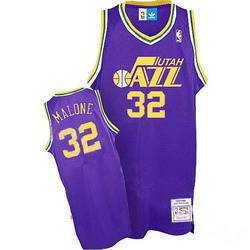 Utah Jazz #32 Karl Malone Blue Mitchell and Ness Replithentic Stitched NBA jersey