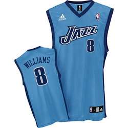 Blue Deron Williams Alternate Jazz #8 Jersey