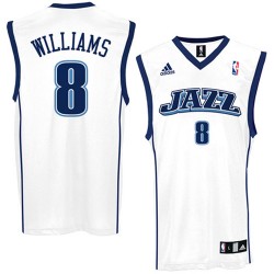 Utah Jazz #8 Deron Williams White Swingman NBA jersey