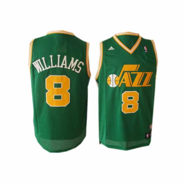 #8 Williams green Utah Jazz NBA jersey
