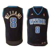 Black Williams jersey, Utah Jazz #8 NBA jersey