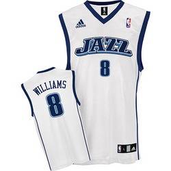 White Deron Williams Home NBA Utah Jazz #8 Jersey