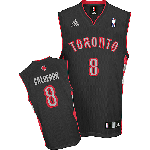 Black Jose Calderon Alternate NBA Toronto Raptors #8 Jersey
