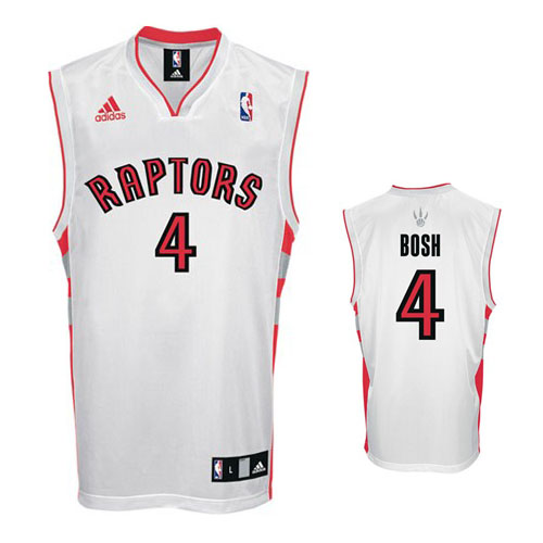 NBA Toronto Raptors #4 Chris Bosh White jersey